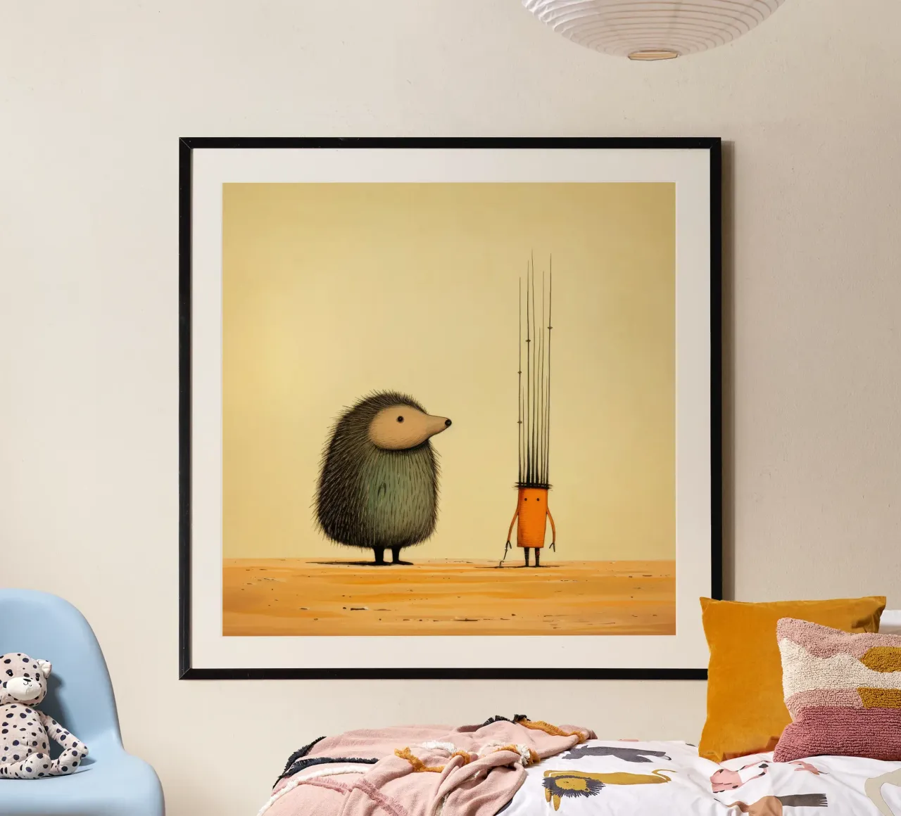 Minimal Porcupine 2 carta hahnemühle da Minimal Animal Art