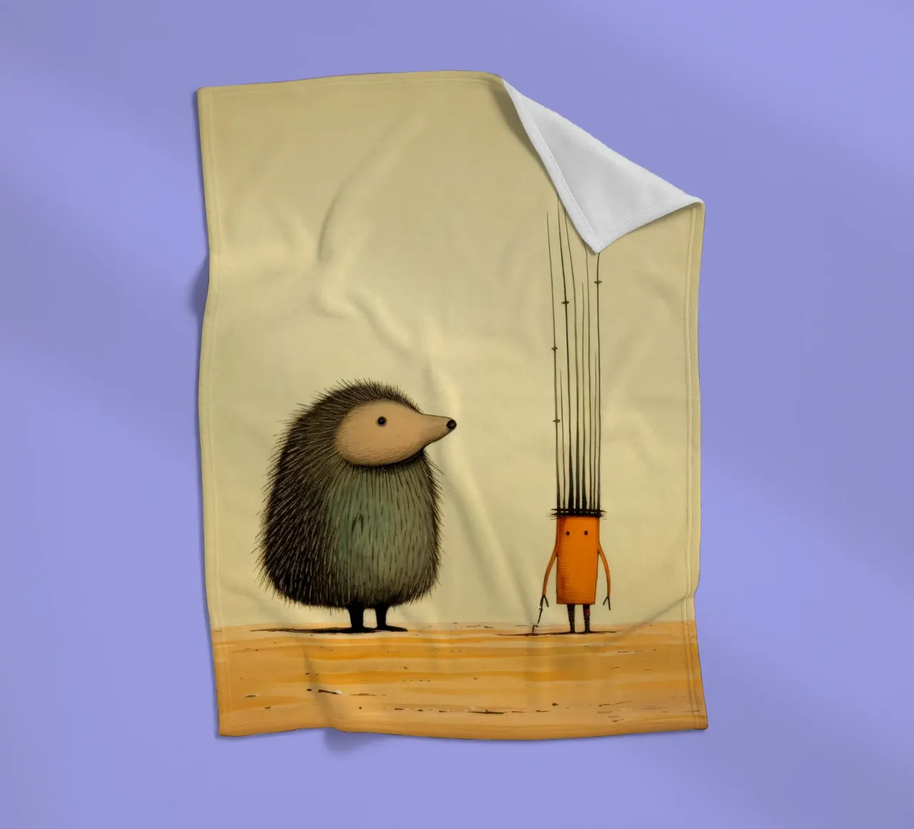 Minimal Porcupine 2 coperta in pile da Minimal Animal Art