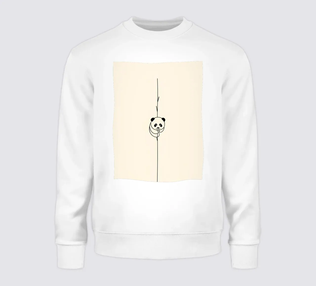 Panda su bambù Line Art minimalista felpa da Viv Line Art
