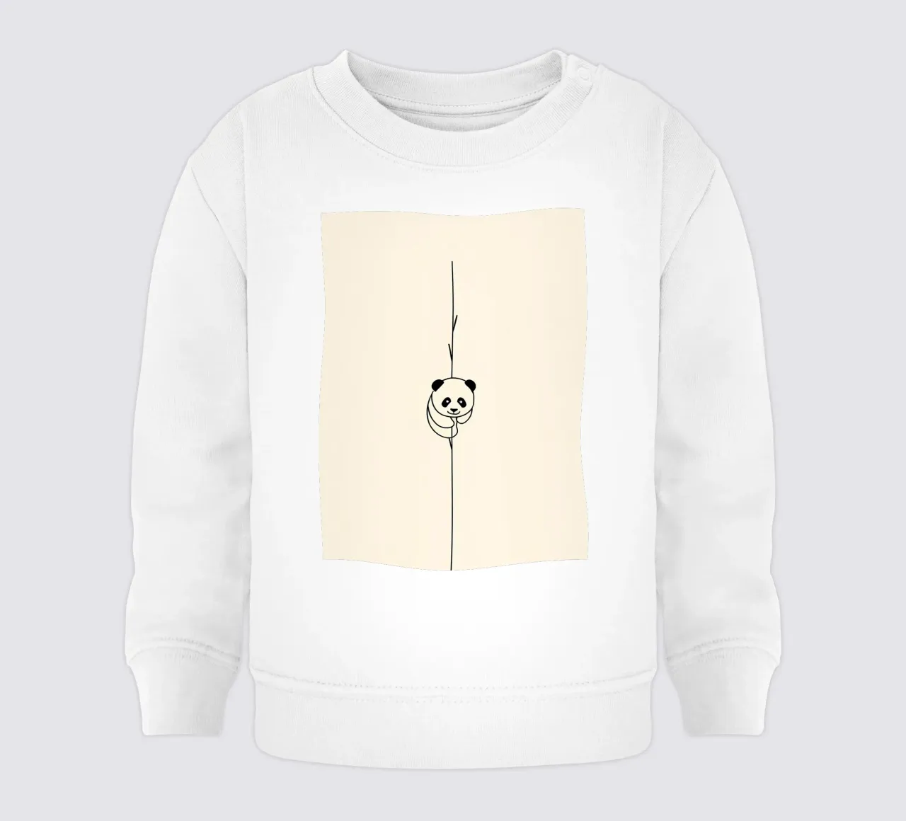 Panda su bambù Line Art minimalista felpa neonato da Viv Line Art