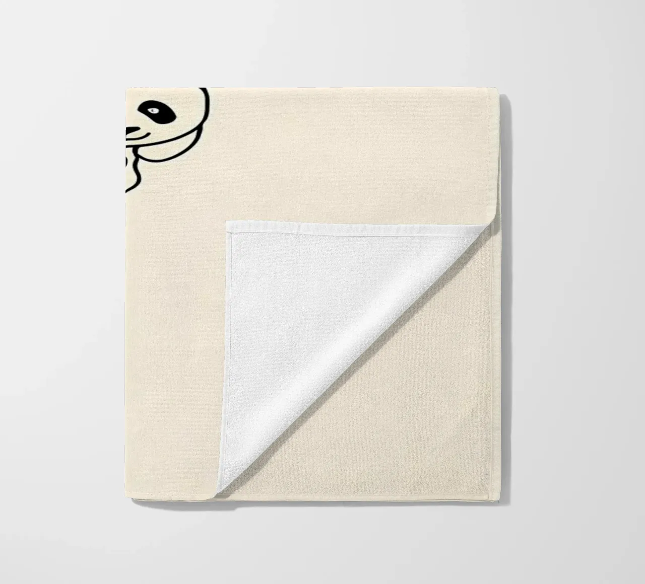 Panda su bambù Line Art minimalista telo mare da Viv Line Art