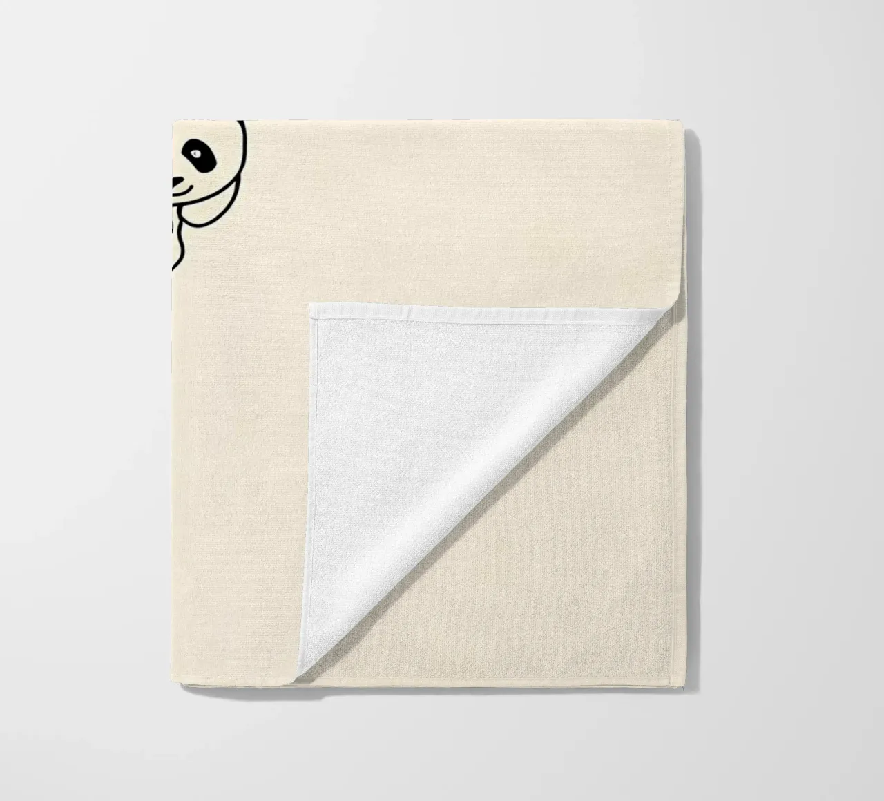 Panda su bambù Line Art minimalista telo mare da Viv Line Art