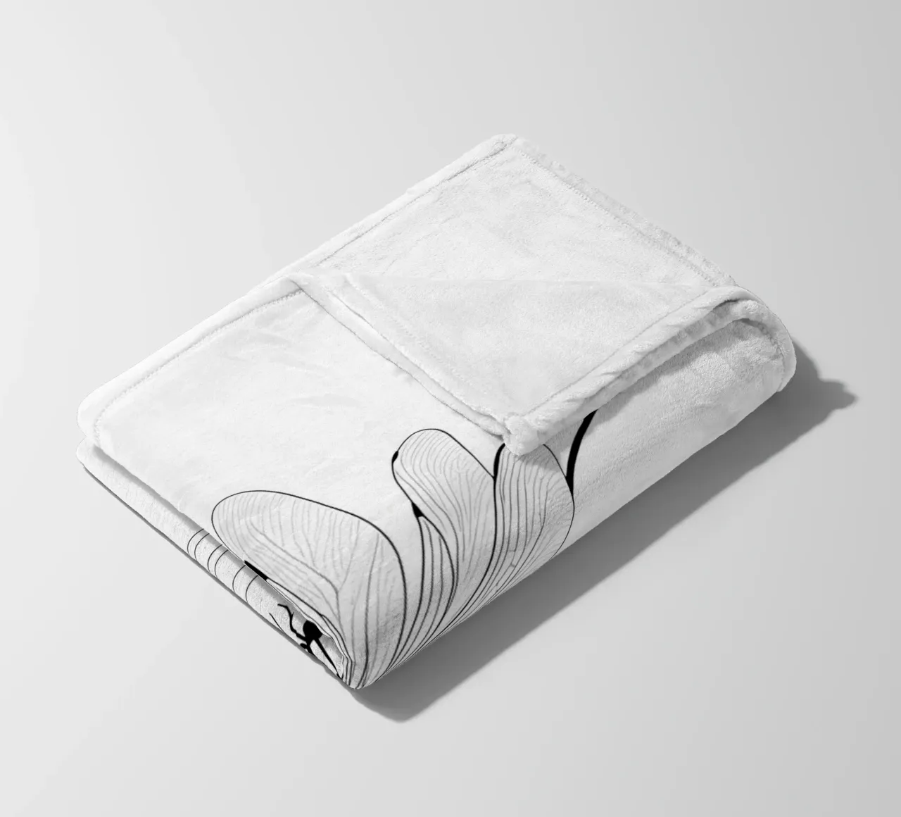 Libellula sull'acqua Line Art minimalista coperta in pile da Viv Line Art
