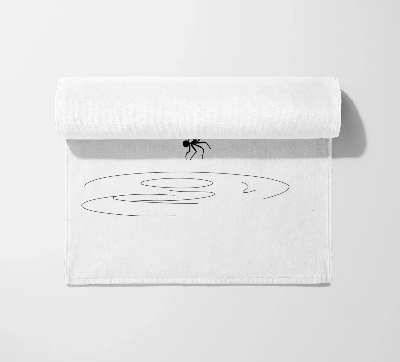 Libellula sull'acqua Line Art minimalista telo mare da Viv Line Art