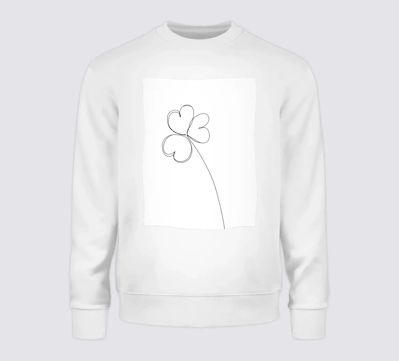 Foglie in tre parti Line Art minimalista felpa da Viv Line Art