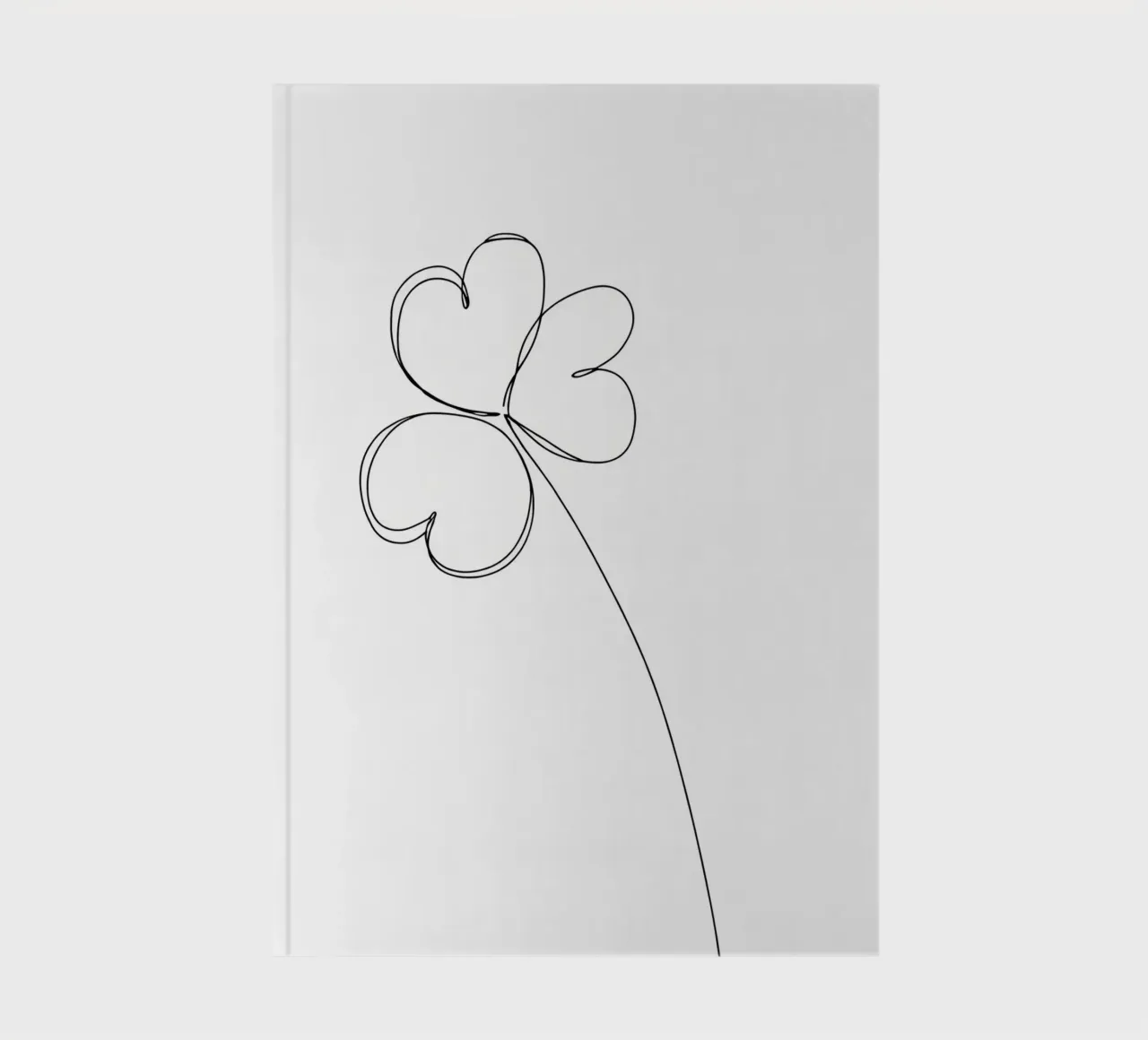 Three Parts Leaf Minimalist Line Art notebook by Viv Line Art