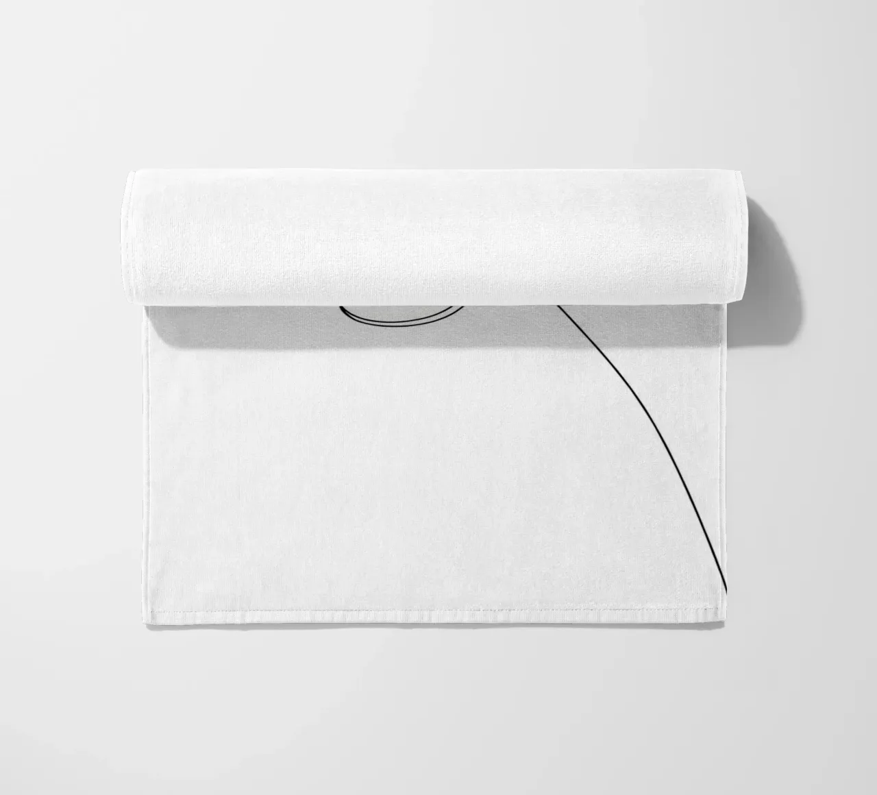 Foglie in tre parti Line Art minimalista telo mare da Viv Line Art