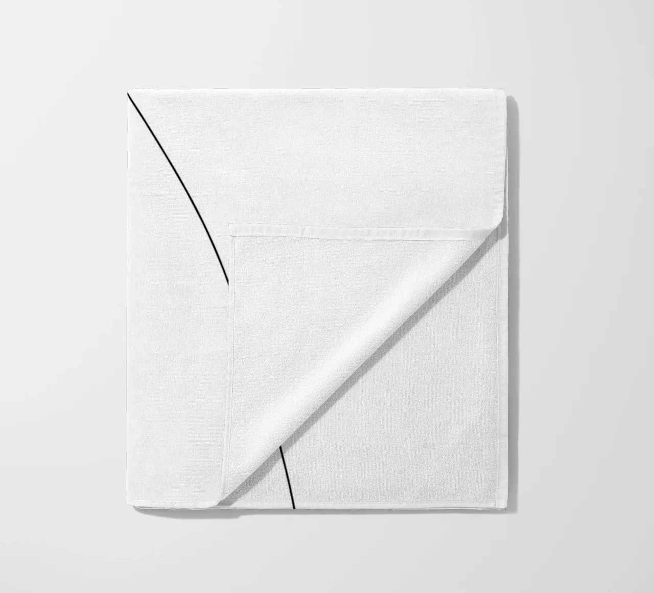 Foglie in tre parti Line Art minimalista telo mare da Viv Line Art