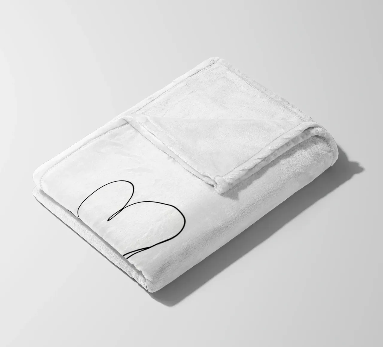 Foglie in tre parti Line Art minimalista coperta in pile da Viv Line Art