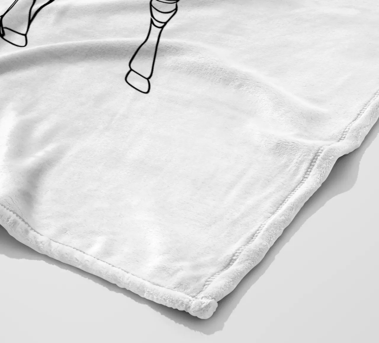 Tapiro in piedi Line Art minimalista coperta in pile da Viv Line Art