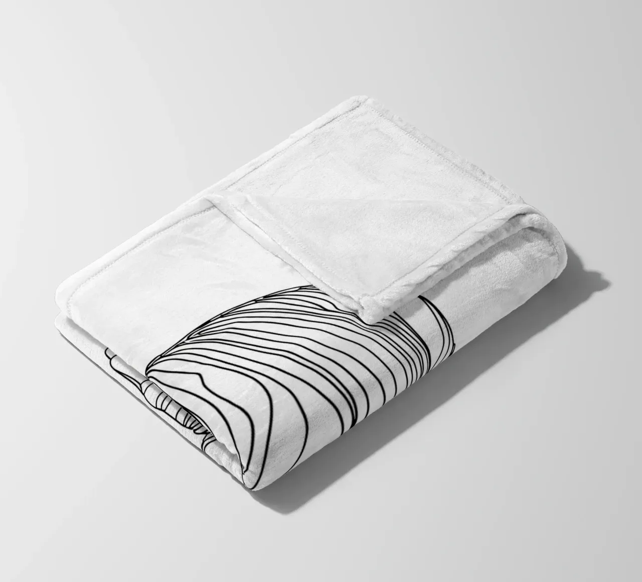 Tapiro in piedi Line Art minimalista coperta in pile da Viv Line Art