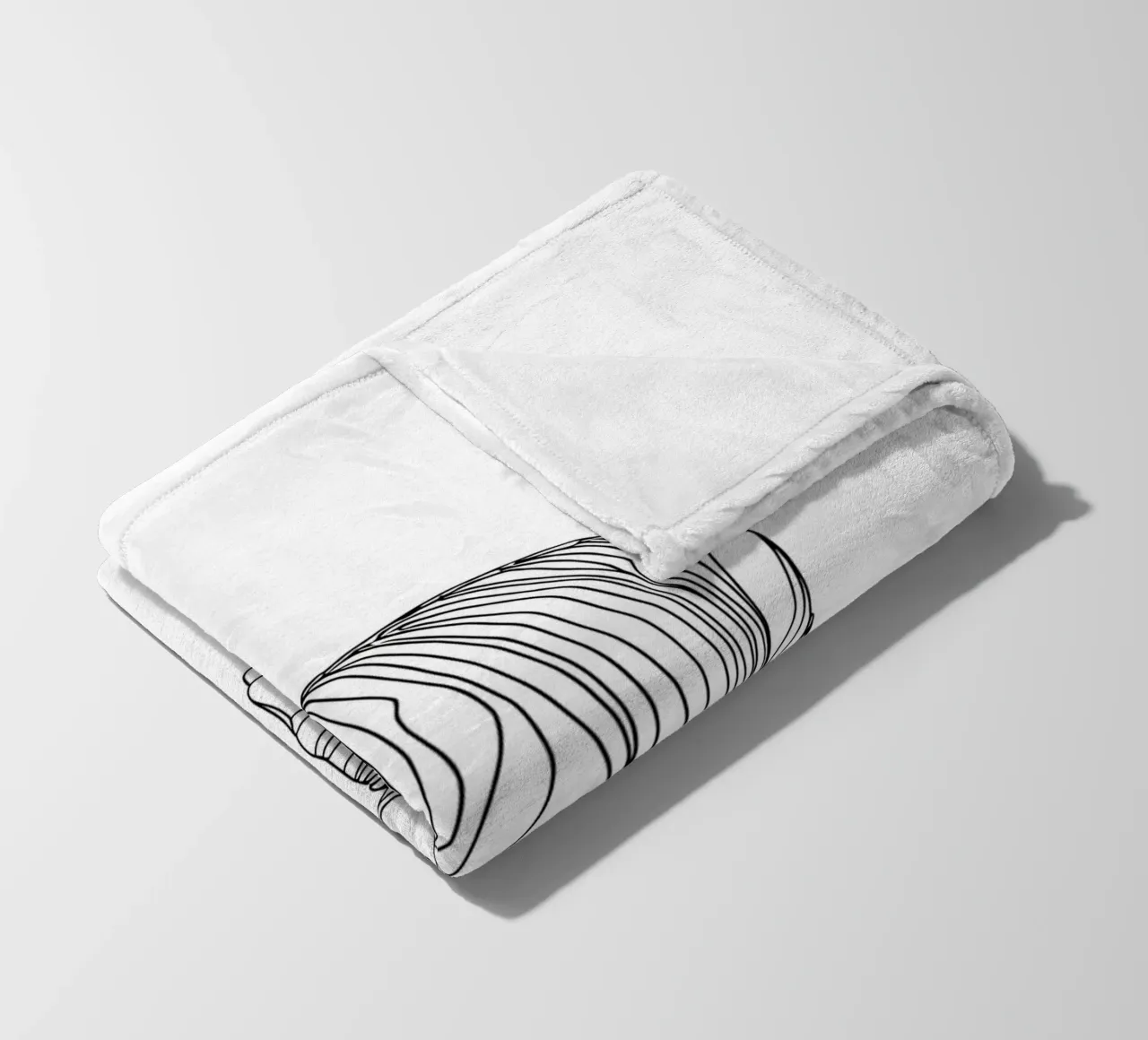 Tapiro in piedi Line Art minimalista coperta in pile da Viv Line Art