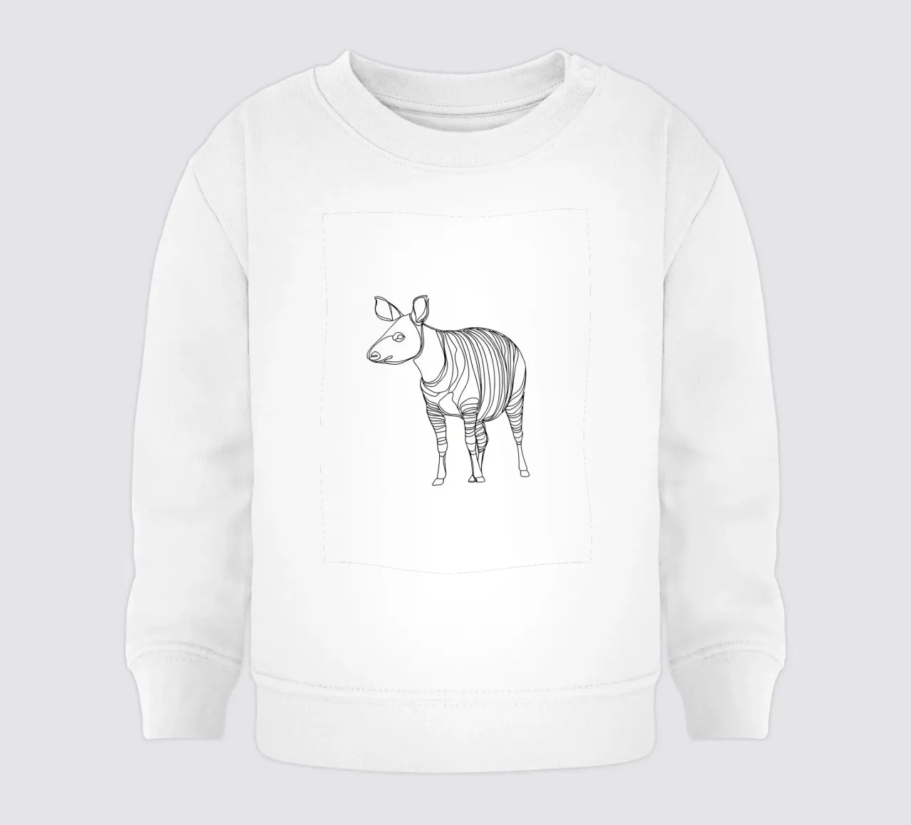 Tapiro in piedi Line Art minimalista felpa neonato da Viv Line Art