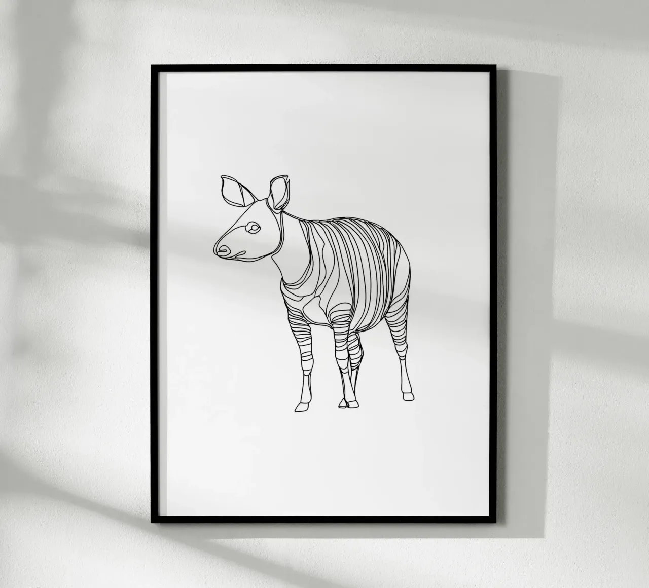 Tapir Standing Minimalist Line Art hahnemühle by Viv Line Art