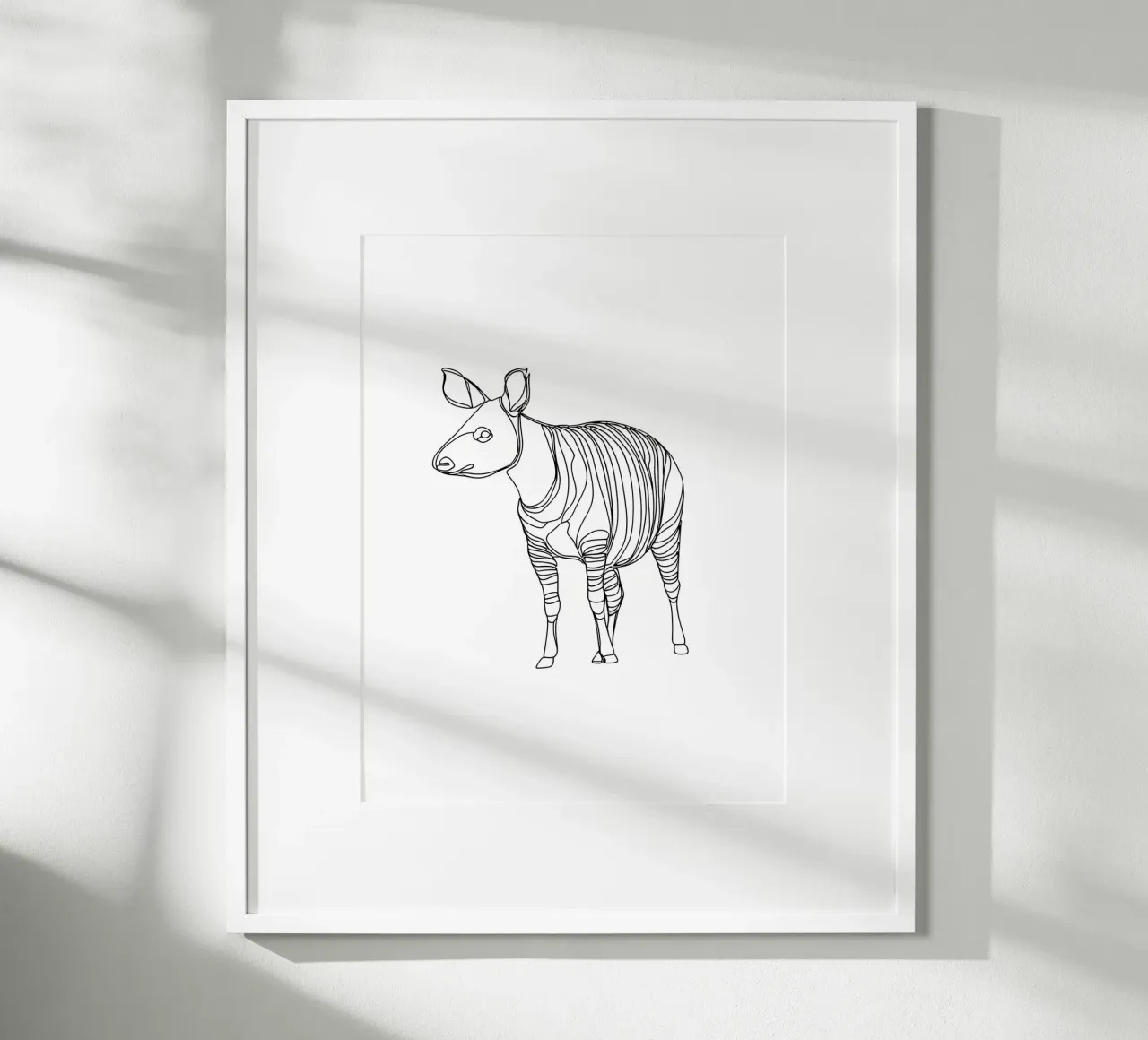 Tapir Standing Minimalist Line Art hahnemühle by Viv Line Art