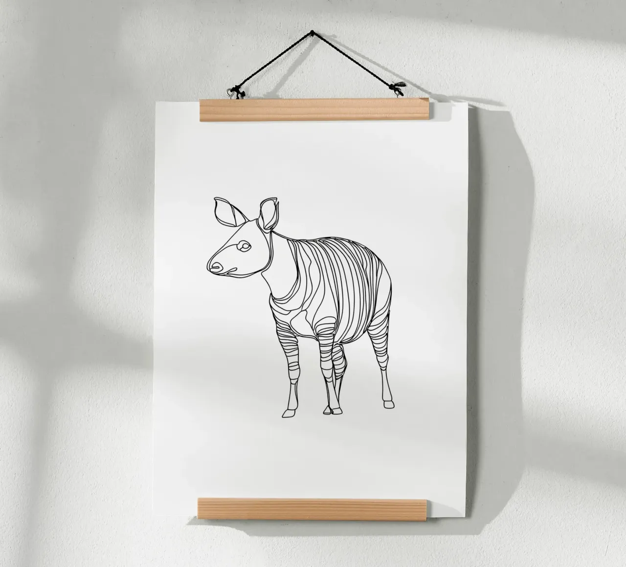 Tapir Standing Minimalist Line Art hahnemühle by Viv Line Art