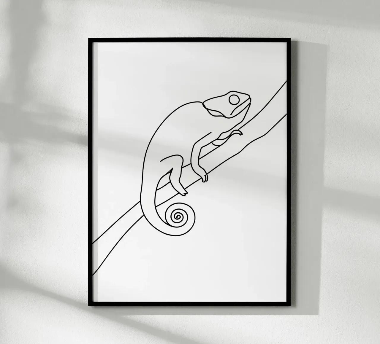 Chameleon Minimalist Line Art hahnemühle by Viv Line Art