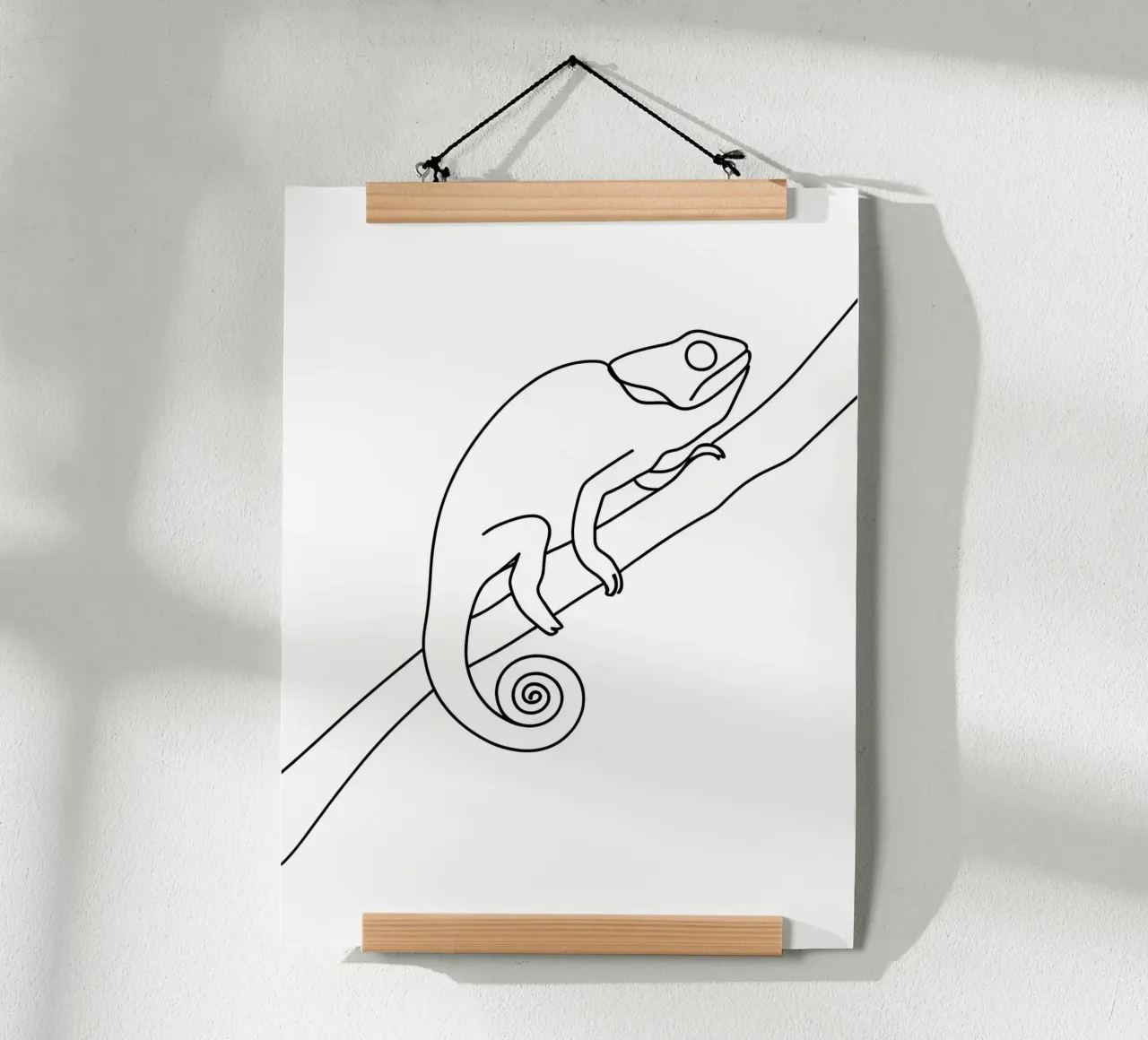 Chameleon Minimalist Line Art hahnemühle by Viv Line Art