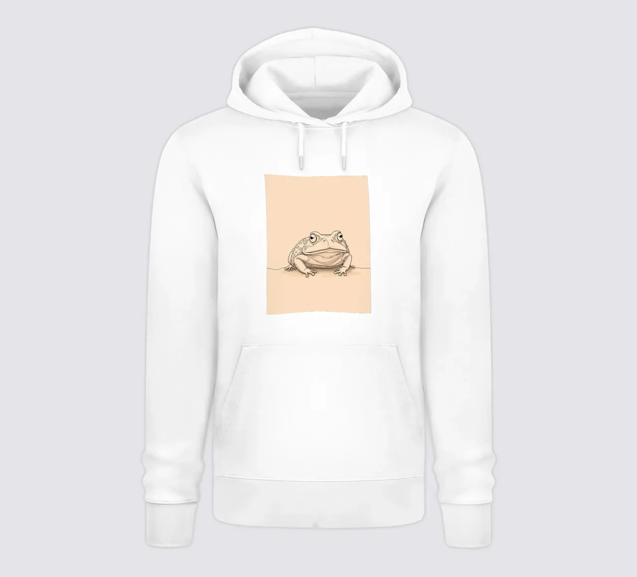 Rana grande Line Art minimalista felpa con cappuccio da Viv Line Art