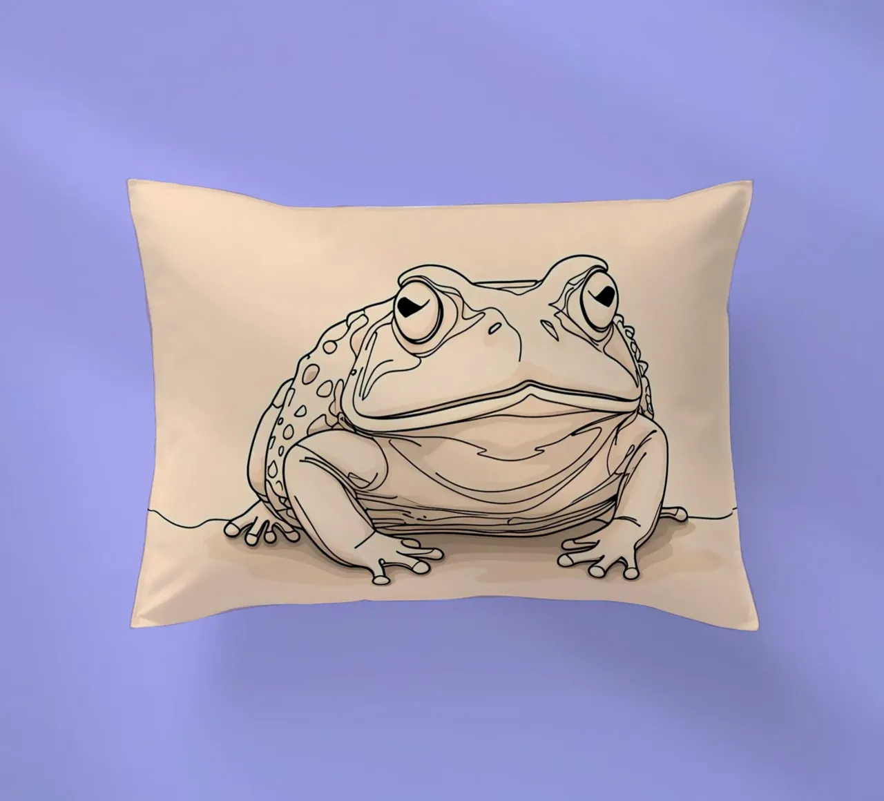 Big Frog Minimalist Line Art decorative cushion by Viv Line Art
