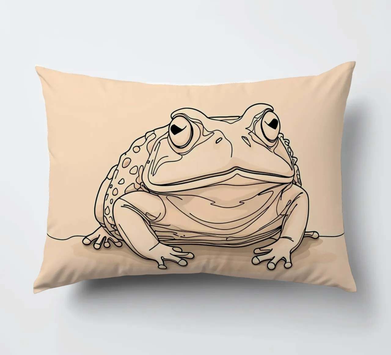 Big Frog Minimalist Line Art decorative cushion by Viv Line Art