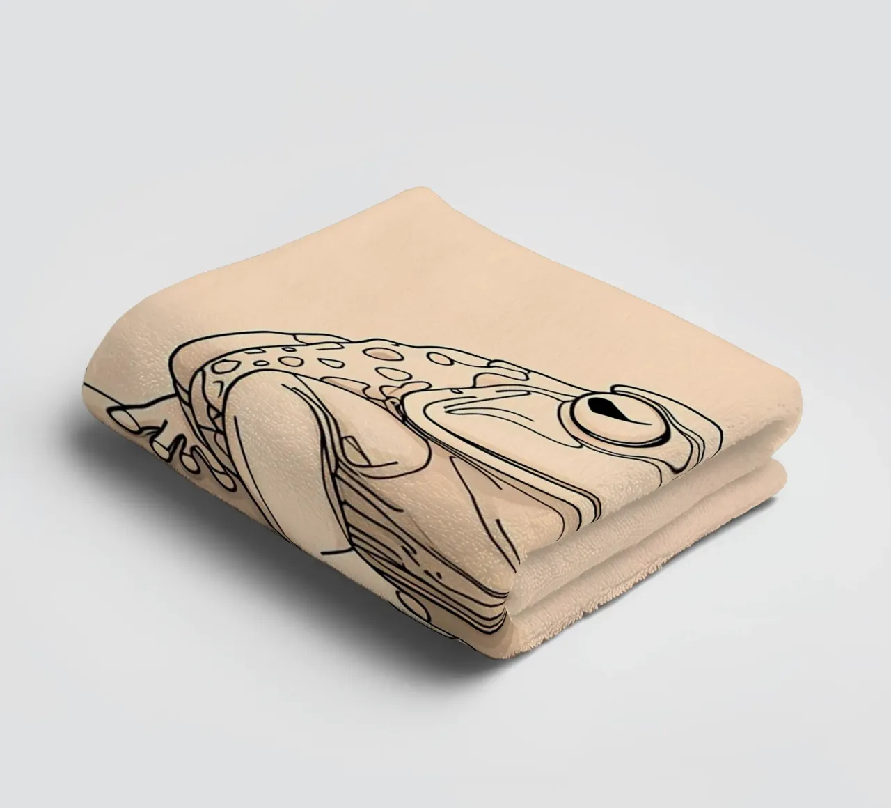 Big Frog Minimalist Line Art towel by Viv Line Art