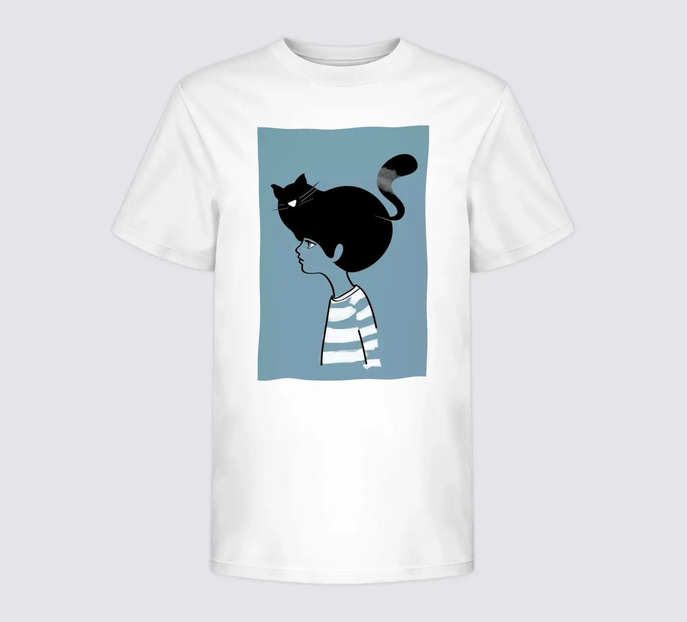Cat Head t-shirt bambini da Doozal