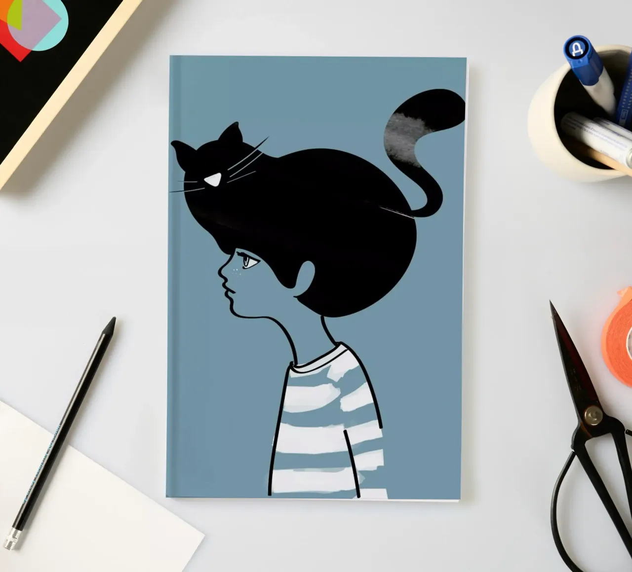 Cat Head notebook by Doozal