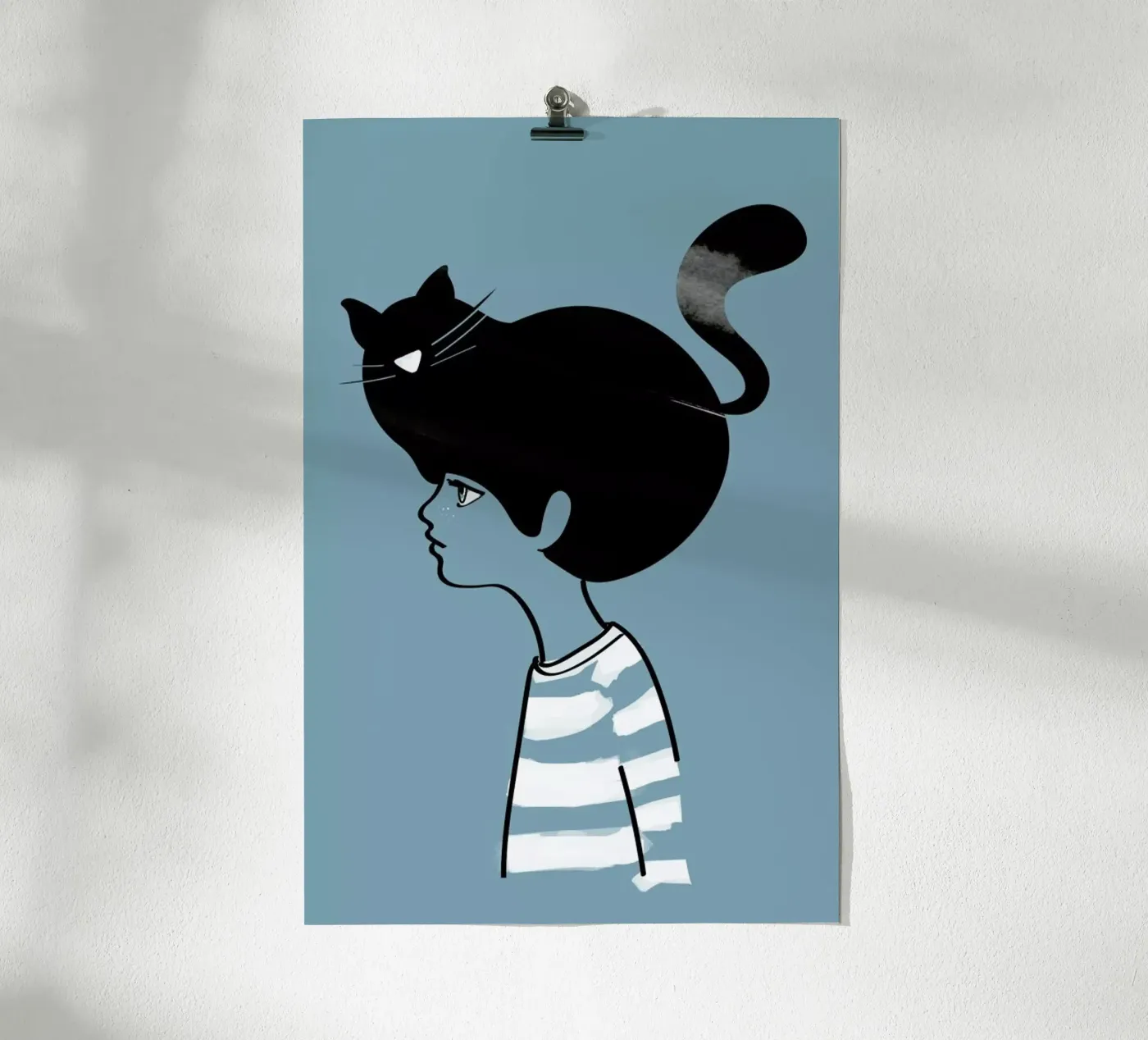 Cat Head poster by Doozal