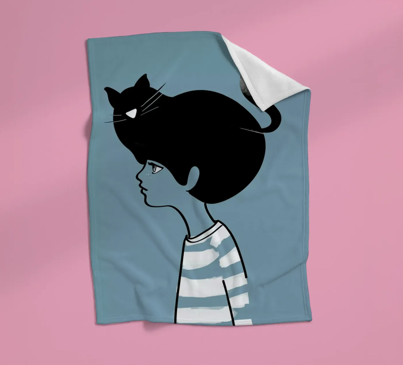 Cat Head Fleecedecke von Doozal