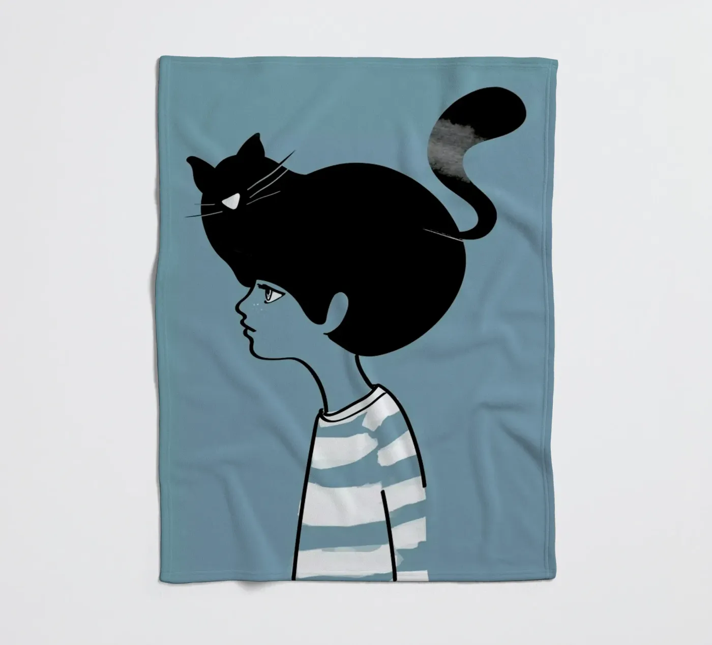 Cat Head Fleecedecke von Doozal
