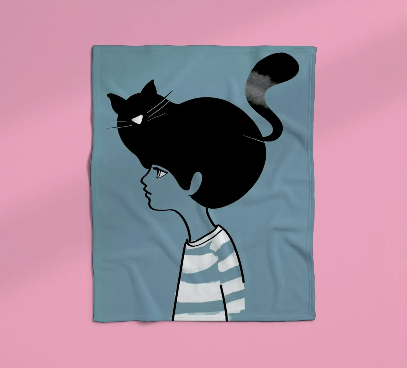 Cat Head Fleecedecke von Doozal