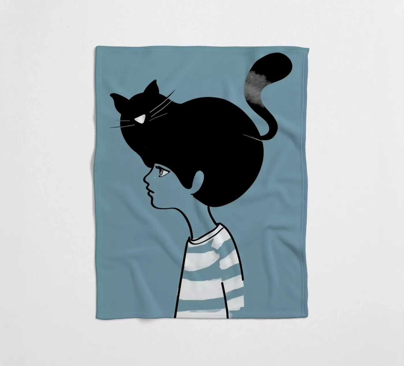 Cat Head Fleecedecke von Doozal