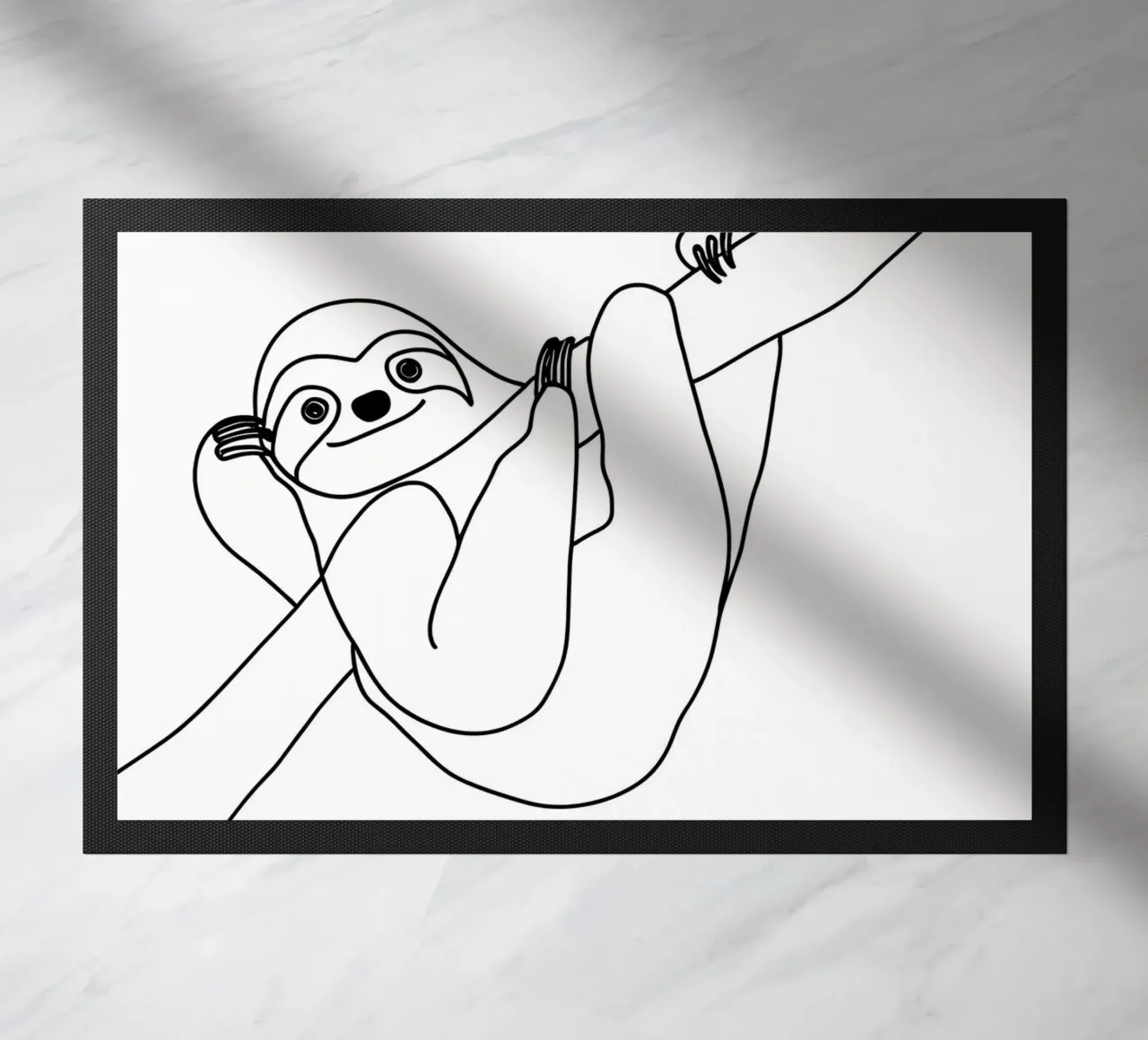 Faultier Minimalist Line Art 2 Fußmatte von Viv Line Art