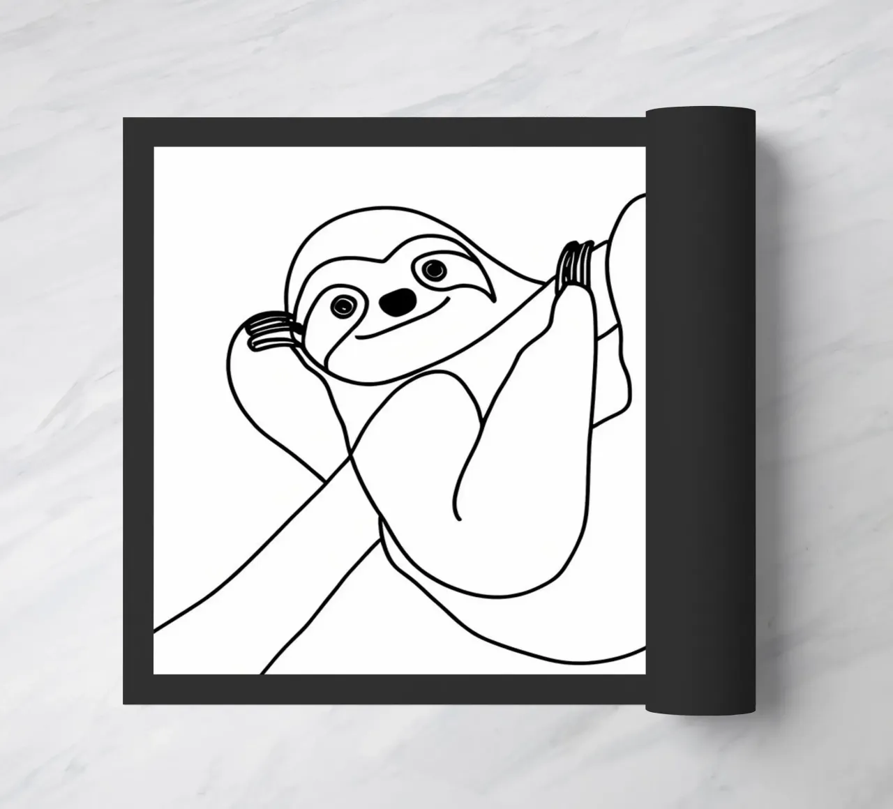 Faultier Minimalist Line Art 2 Fußmatte von Viv Line Art