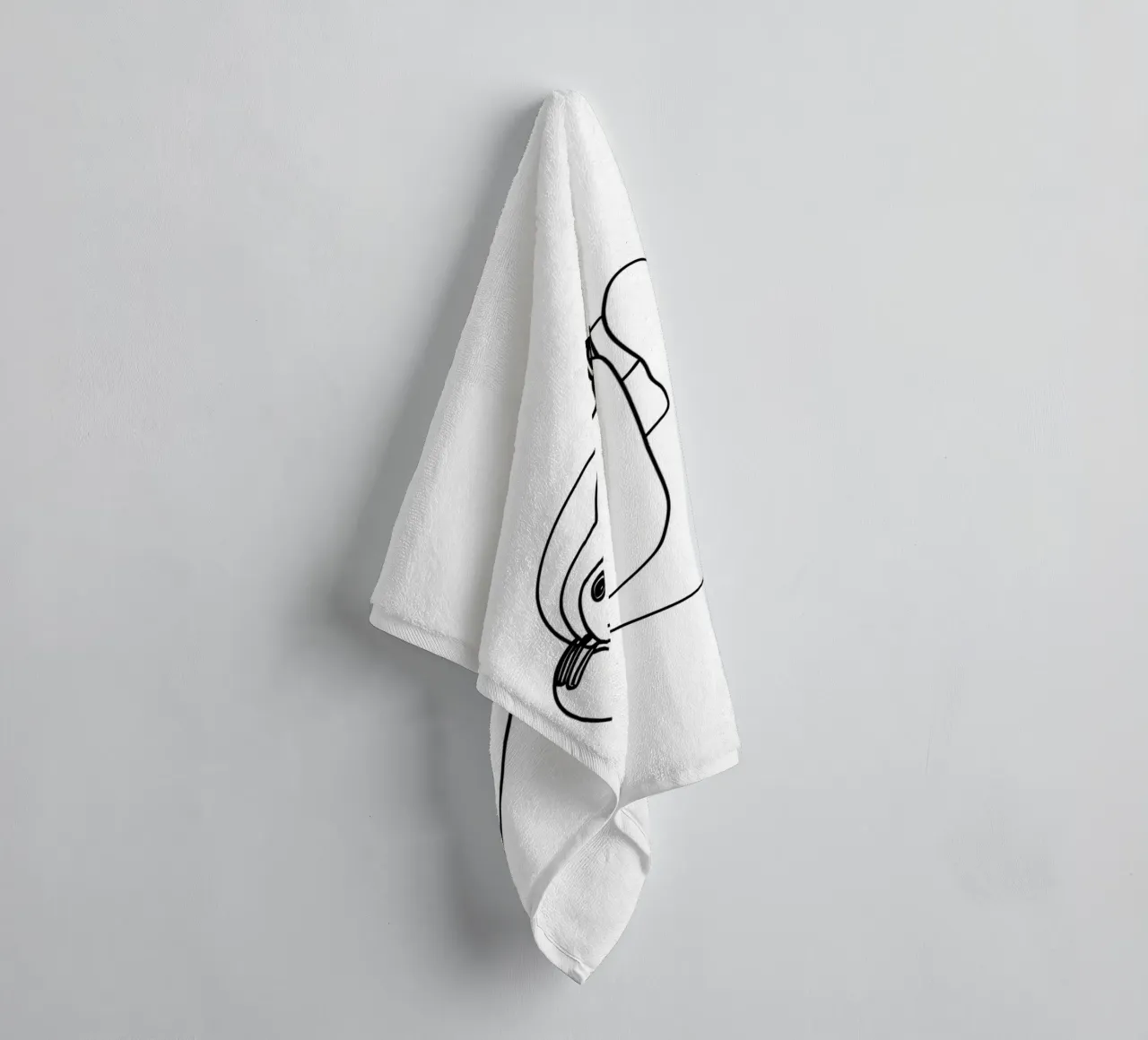 Faultier Minimalist Line Art 2 Handtuch von Viv Line Art