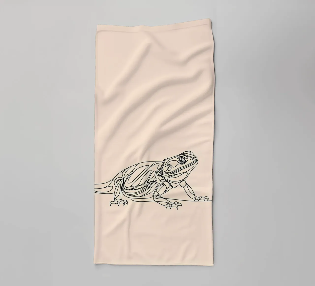 Lizard Minimalist Line Art towel by Viv Line Art