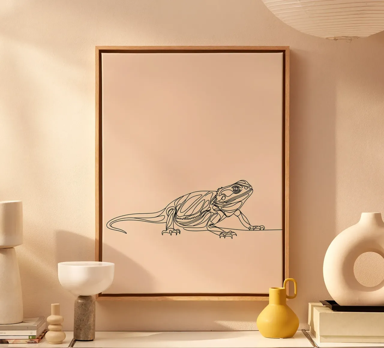 Lizard Minimalist Line Art canvas by Viv Line Art