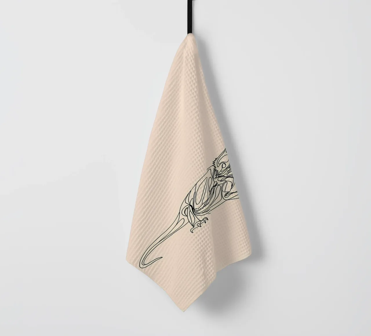 Lizard Minimalist Line Art torchon de Viv Line Art