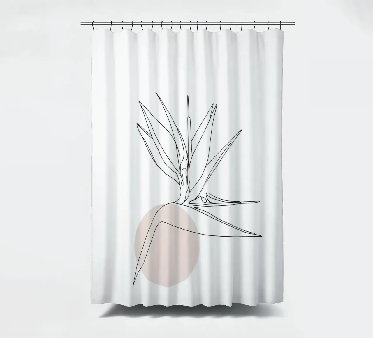 Uccello del Paradiso Line Art minimalista tenda da doccia da Viv Line Art