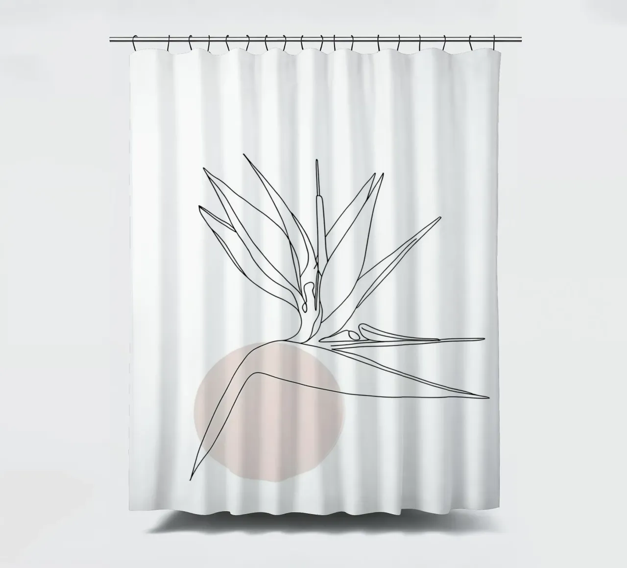 Uccello del Paradiso Line Art minimalista tenda da doccia da Viv Line Art