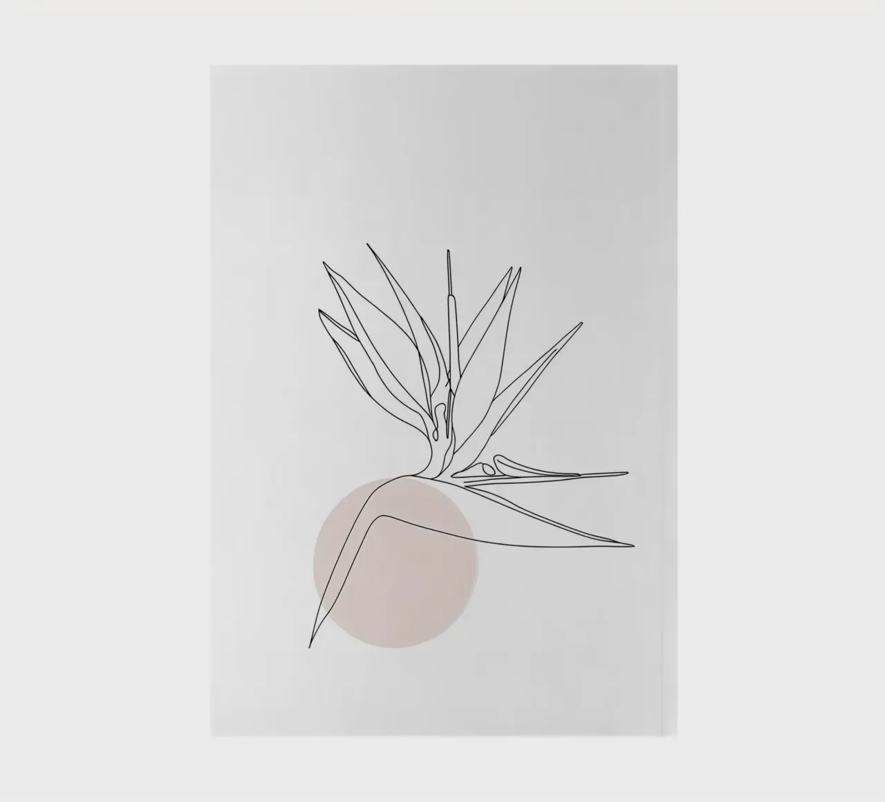 Bird of Paradise Minimalist Line Art notebook by Viv Line Art