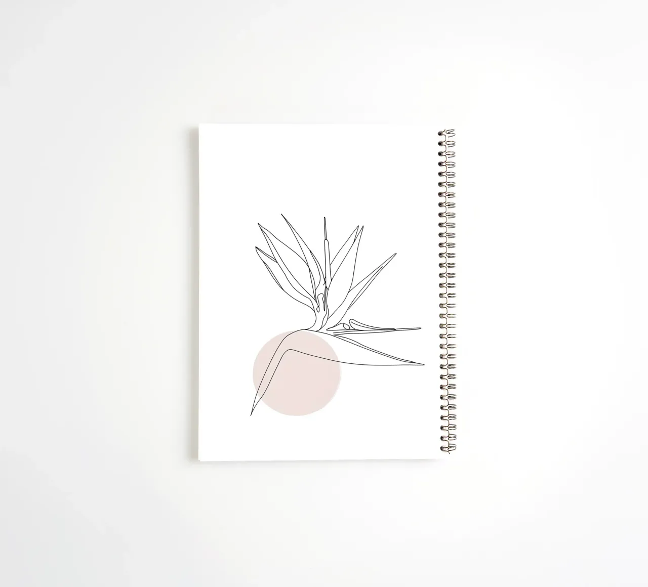 Bird of Paradise Minimalist Line Art spiral notebook by Viv Line Art