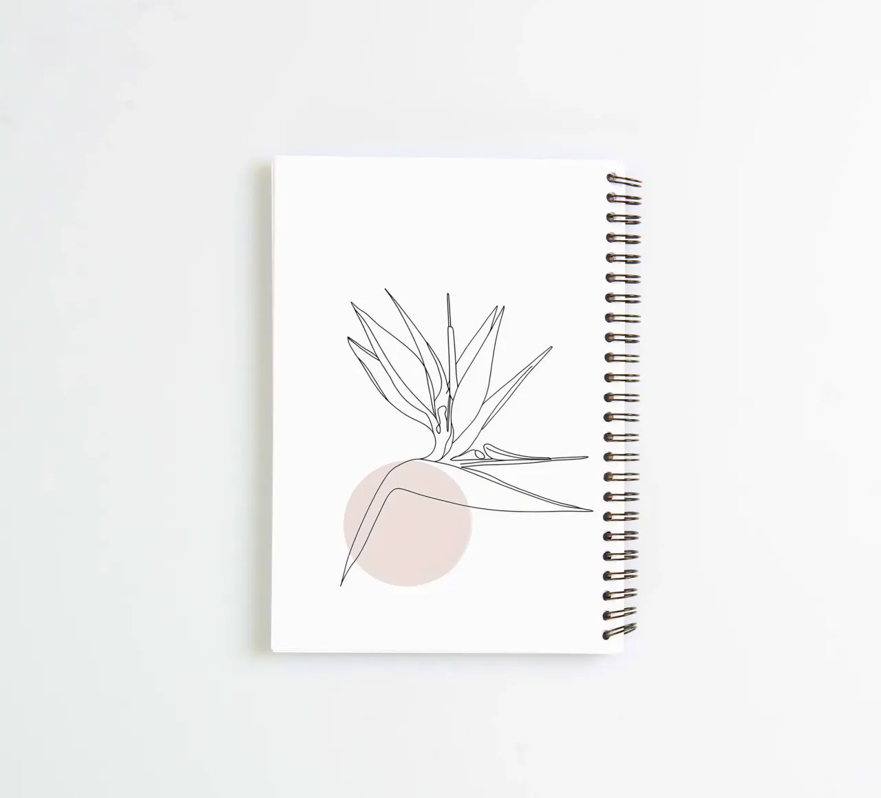 Bird of Paradise Minimalist Line Art spiral notebook by Viv Line Art