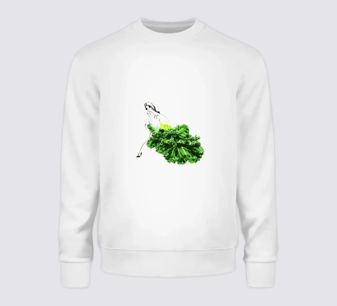 Kale in Repose sweatshirt by Gretchen Roehrs