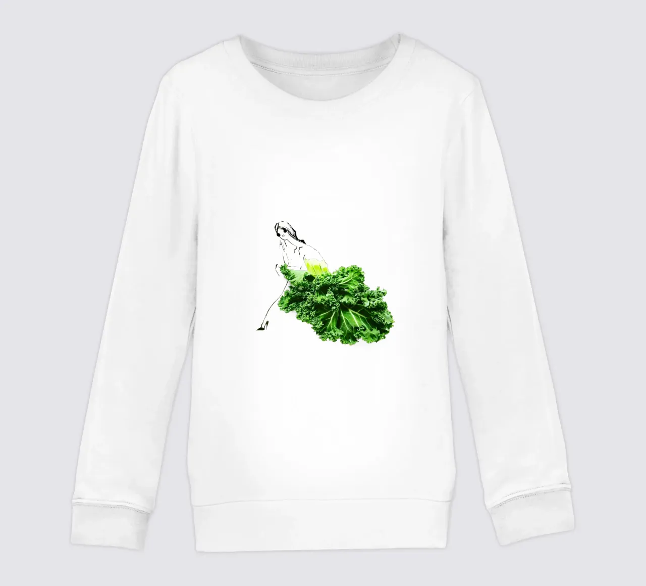 Kale in Repose sudadera para niño de Gretchen Roehrs