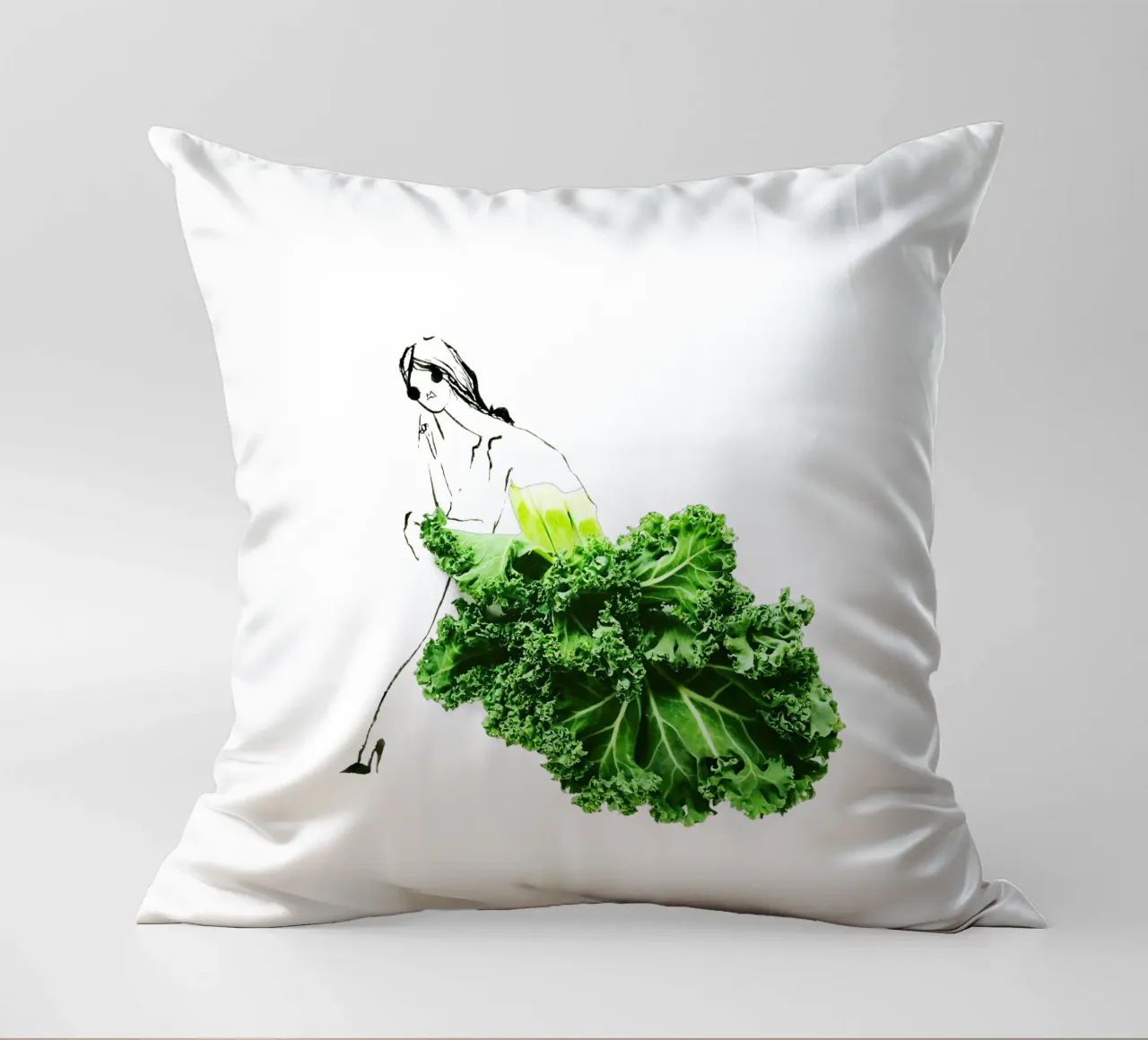 Kale in Repose cuscino da Gretchen Roehrs