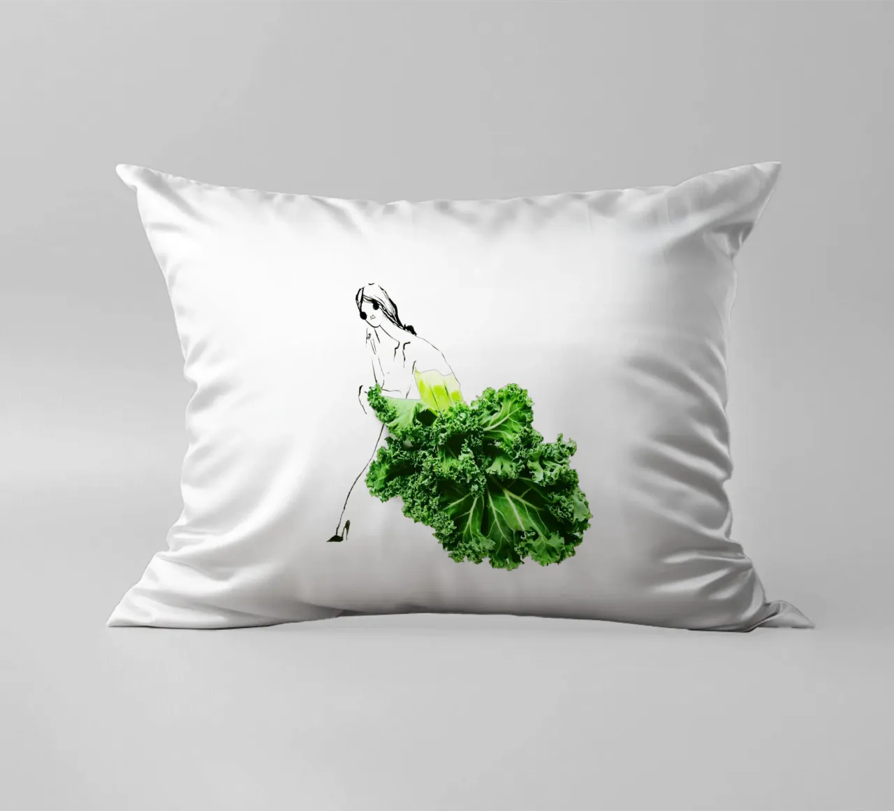 Kale in Repose cuscino da Gretchen Roehrs
