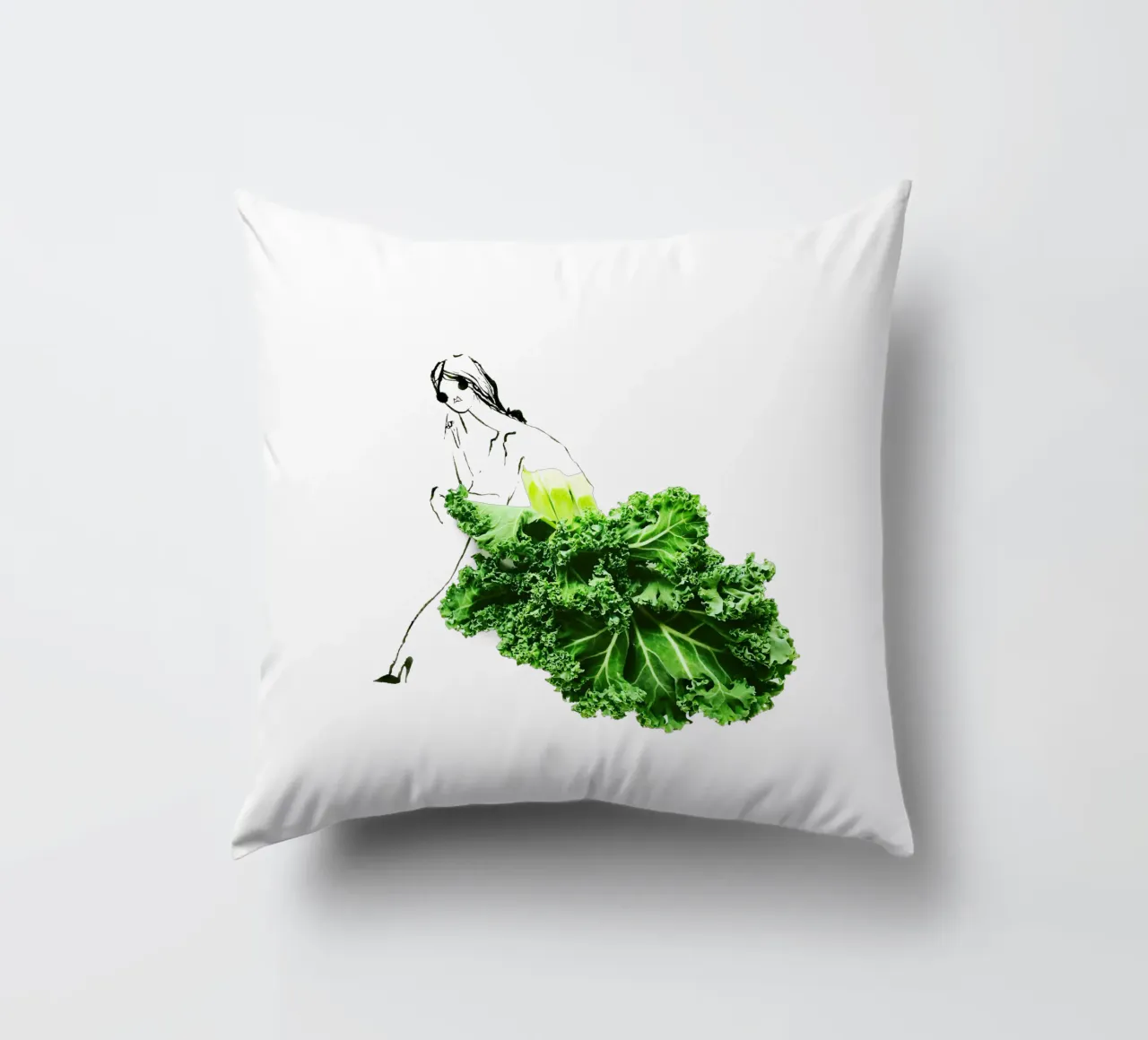 Kale in Repose cuscino da Gretchen Roehrs