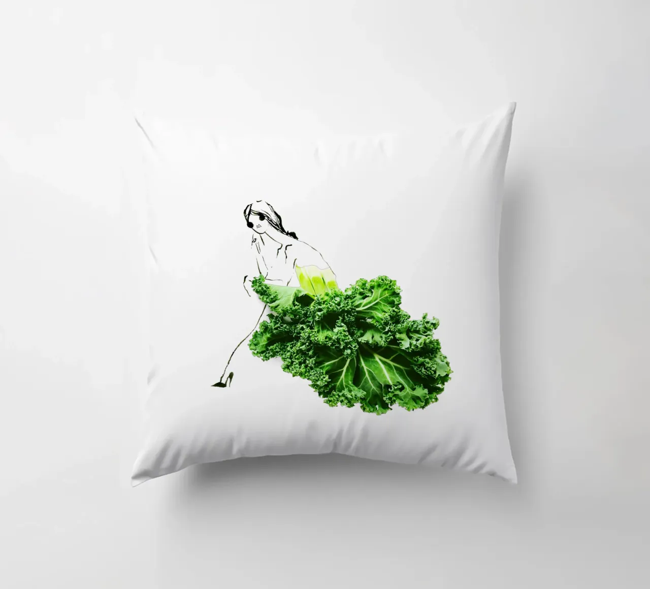 Kale in Repose cuscino da Gretchen Roehrs